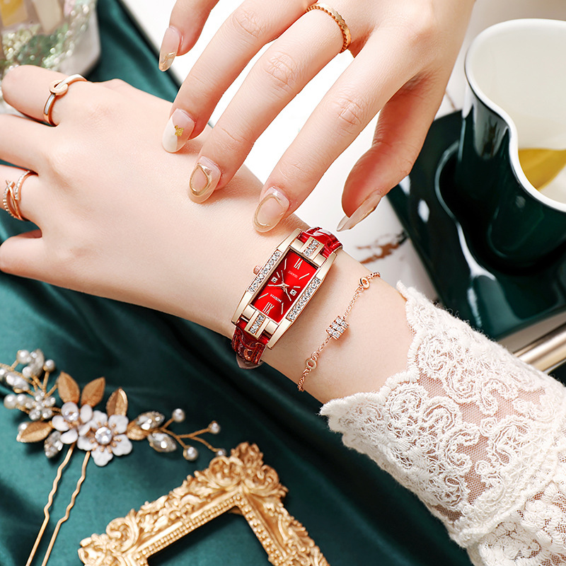 Damenuhren, rechteckig, analog, Quarzuhren für Frauen, Leder, wasserdicht, modisch, Kleid-Armbanduhren, Retro, elegante Geschenke für Frauen_voghion.com