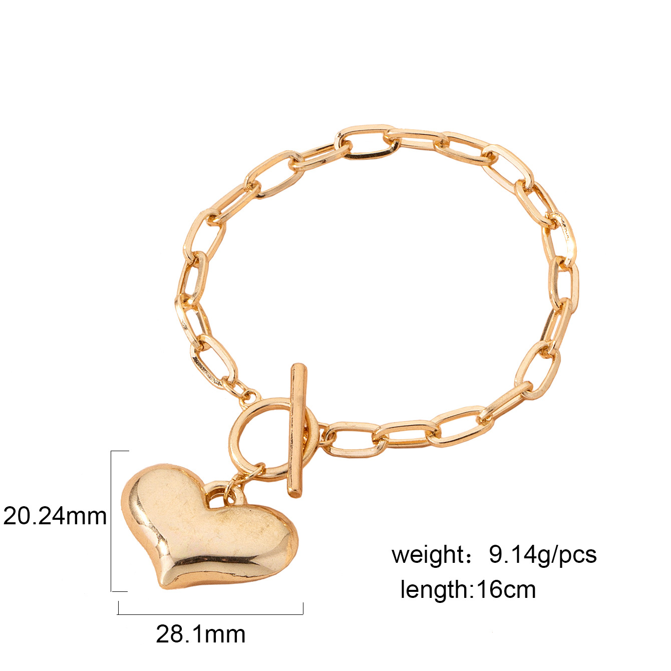 Bracelet Pendentif Amour Simple Coréen display picture 1