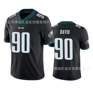 Nfl Football Jersey Eagles 90 Black Eagles Davis Jersey Dropshipping