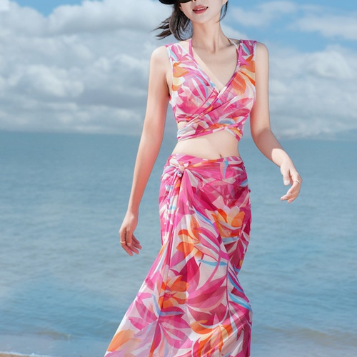 Summer Love Beach Sand Swimsuit Women's Separate Bikini Set Vacation Swimwear