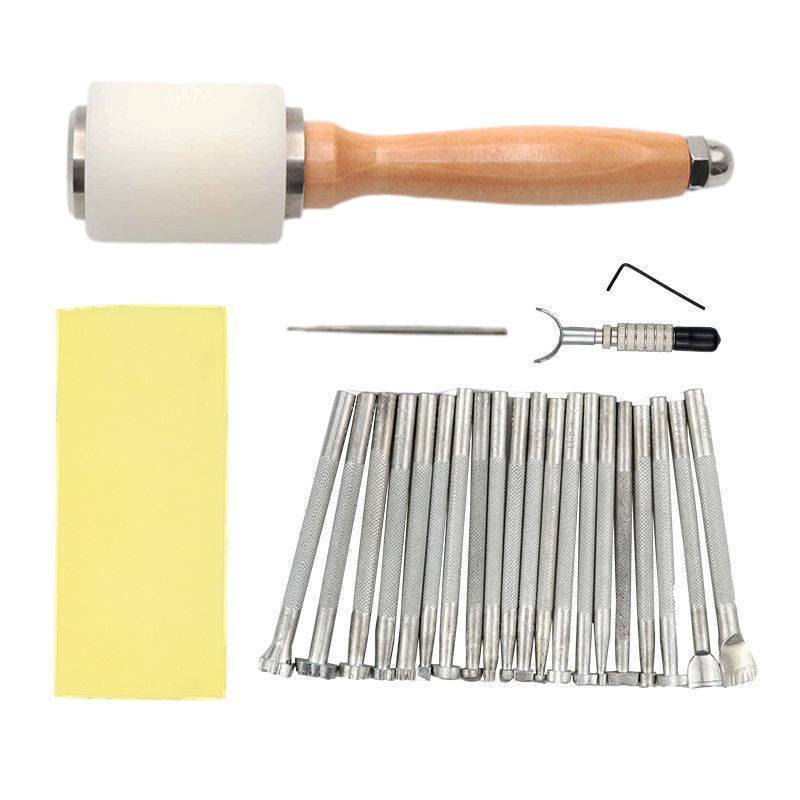 皮革裁縫DIY工具セット皮革手作り工具新米皮彫刻皮|undefined