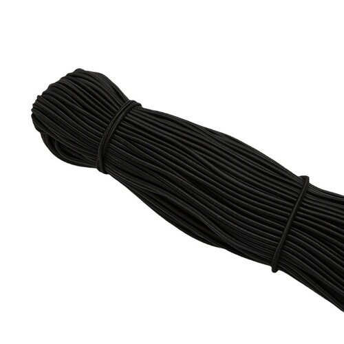 Manufacturer round elastic band high elasticity durable rubber band black white multi-core latex silk elastic rope