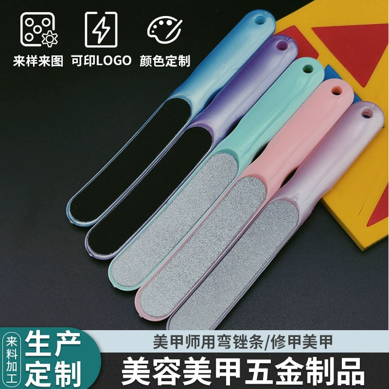 Завод прямых ногтей инструменты трения ног доска омертвевшей кожи удаления мозолей Пластиковые Двухсторонние матовые ноги трение в наличии на складе