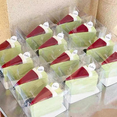 Transparent layer cake suitcase mousse cut into pieces packaging 6-inch/8-inch piece cake packaging box Western pastry packaging