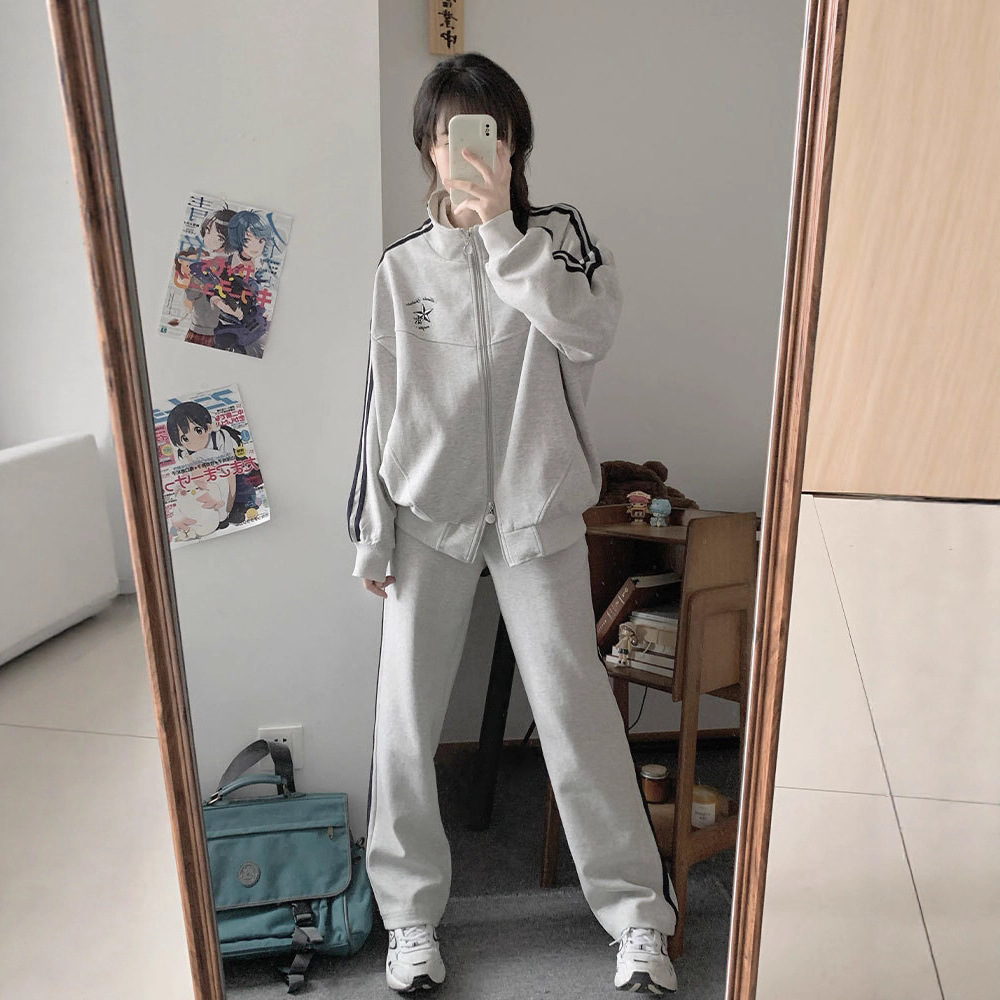 韩国东大门跨境卫衣套装女衣服秋冬新款休闲裤子运动显瘦两件套潮