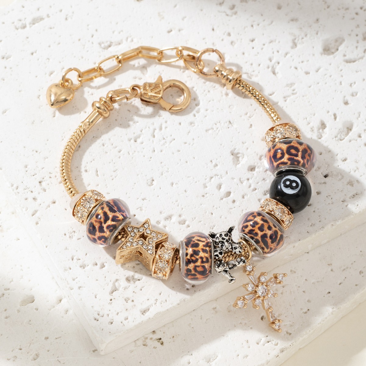 Gold Flower Bangle Adjustable Temperament Bracelet For Women_voghion.com