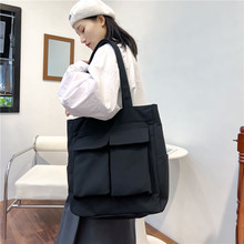 帆布包复古大容量手提单肩包男女休闲旅行包韩版ins工装风邮差包