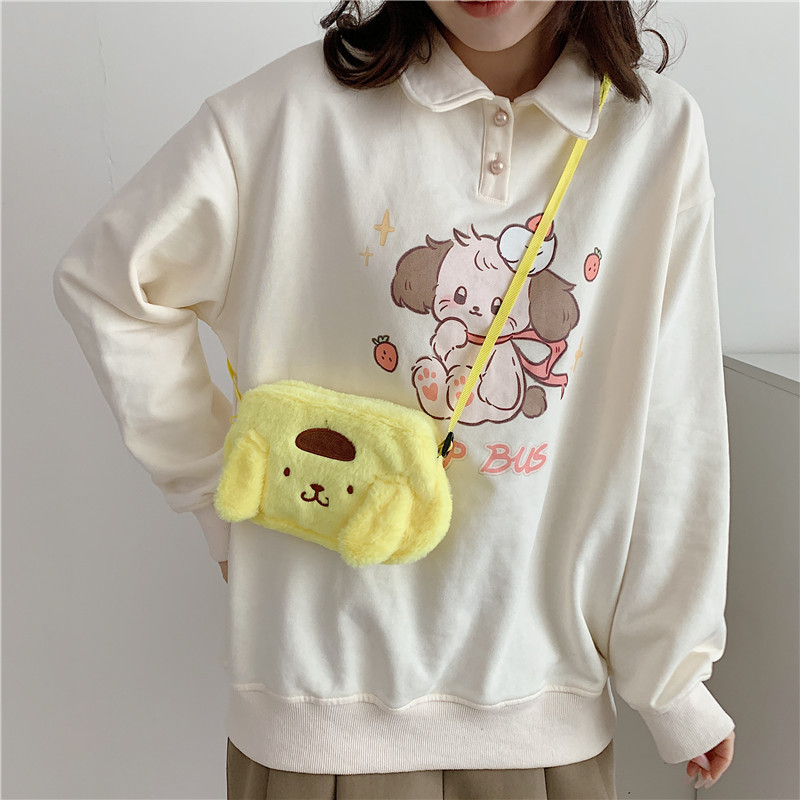 クロスボーダーの女性のぬいぐるみのクロミの斜めのショルダーバッグの補習の袋のかわいい玉桂の犬のinsのハンドバッグの誕生日の贈り物|undefined