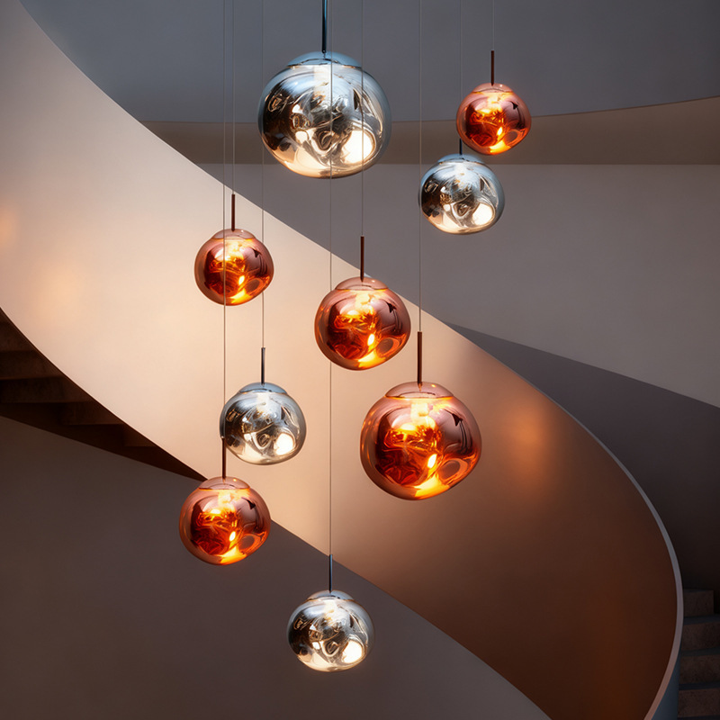 Italian Light Luxury Restaurant Bar Staircase Bedside Chandelier Designer Art Front Desk Commercial Creative Lava Small Chandelier