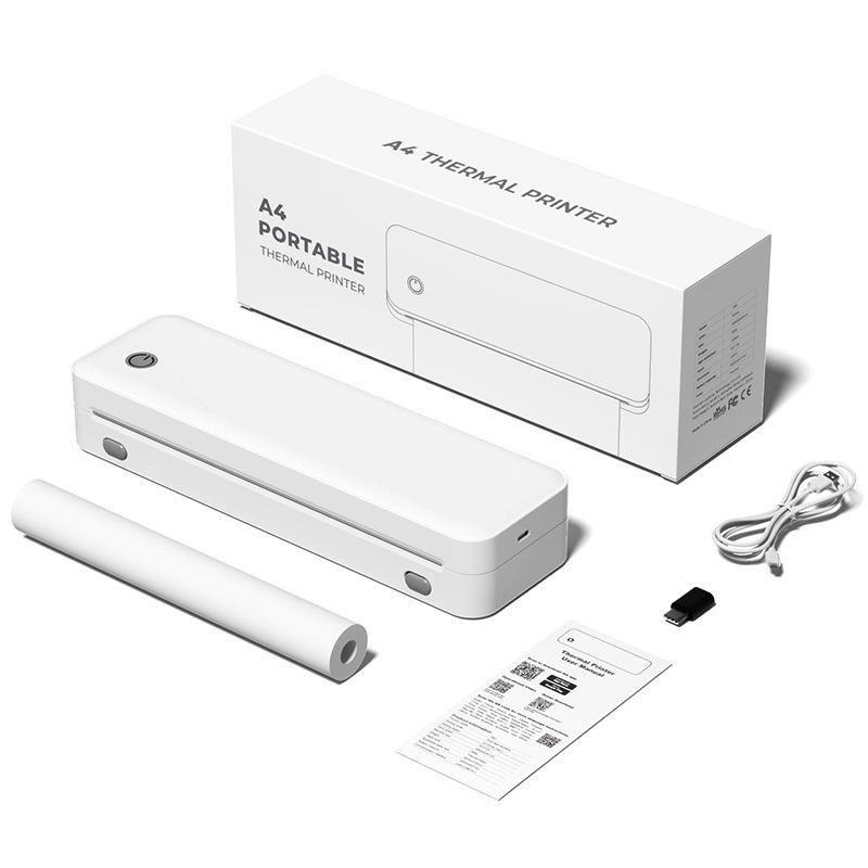 Cross-border portable A4 printer mobile office business travel student thermal ink-free printing tattoo printer