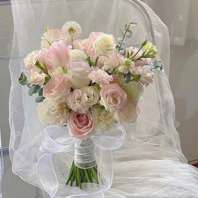 婚礼手捧花新娘手捧结婚出片郁金香领证仿真花拍照道具七夕|undefined