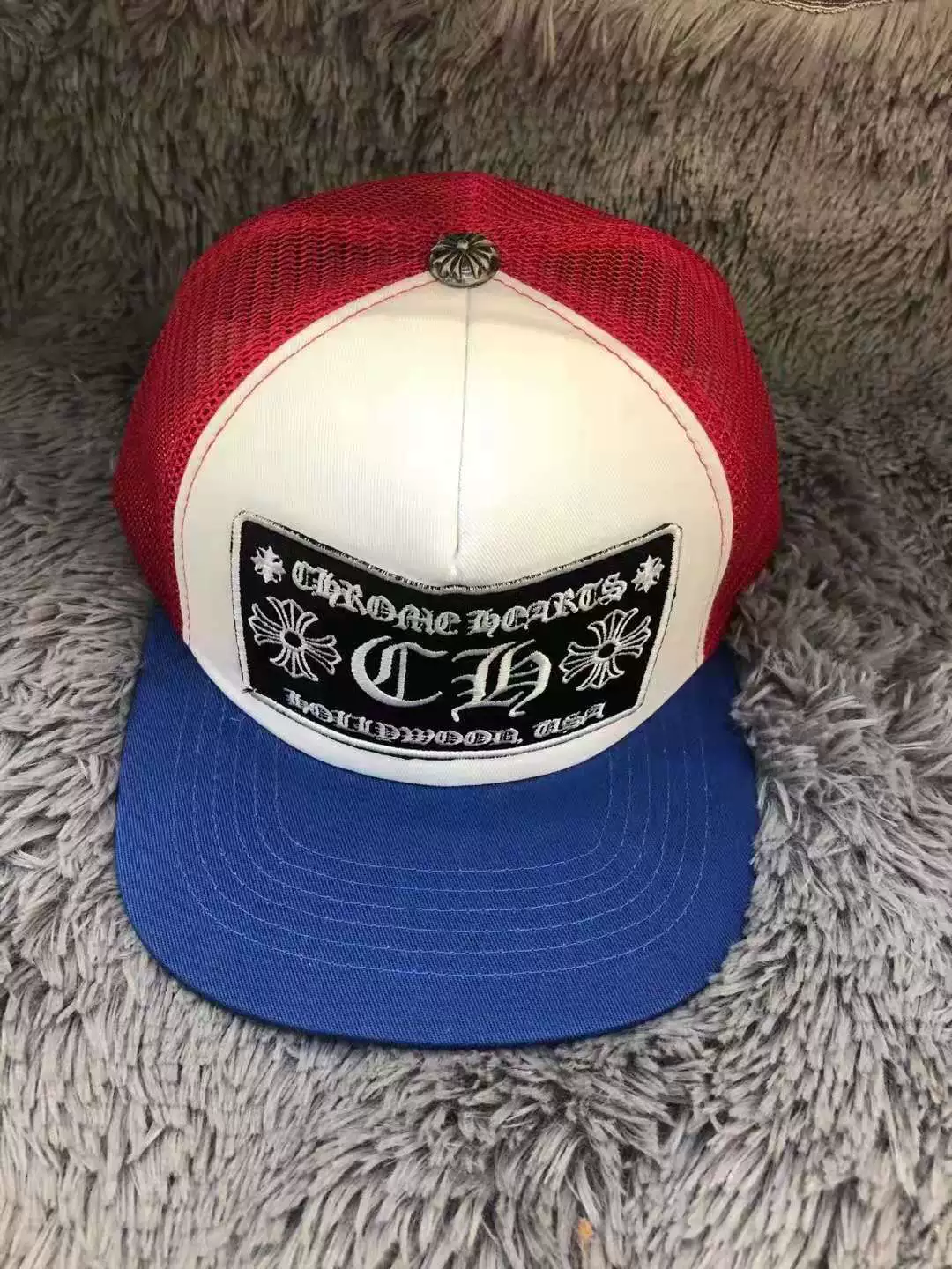 24SSChrome Hearts шляпа санскрит вышивка цветной блок кепка пара модель кросс-бордер единый размер хлопок Гуанчжоу