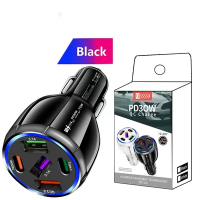 Mobil şarj cihazları 75W Fast Charging One - 359-3usb-2pd-black-small-white-box
