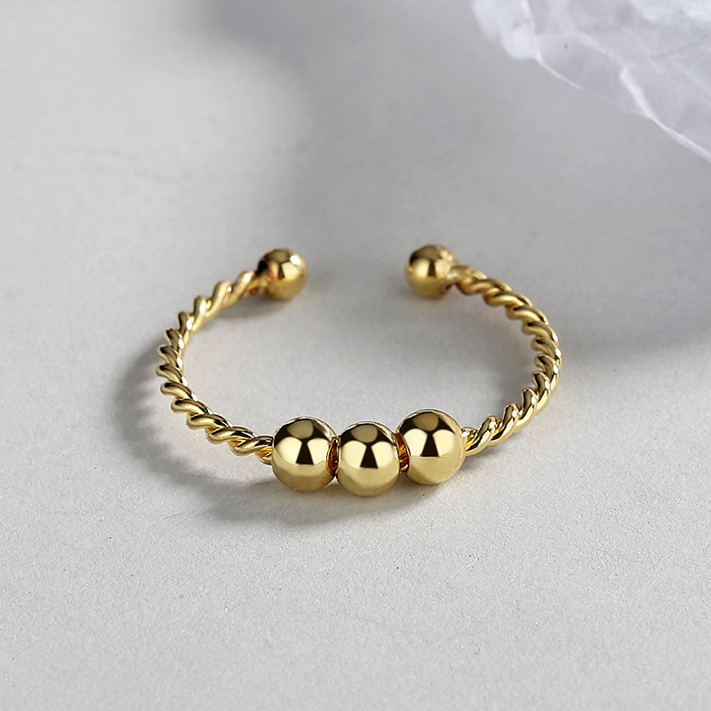 Fashion Solid Color Spiral Stripe Copper Rings 1 Piece