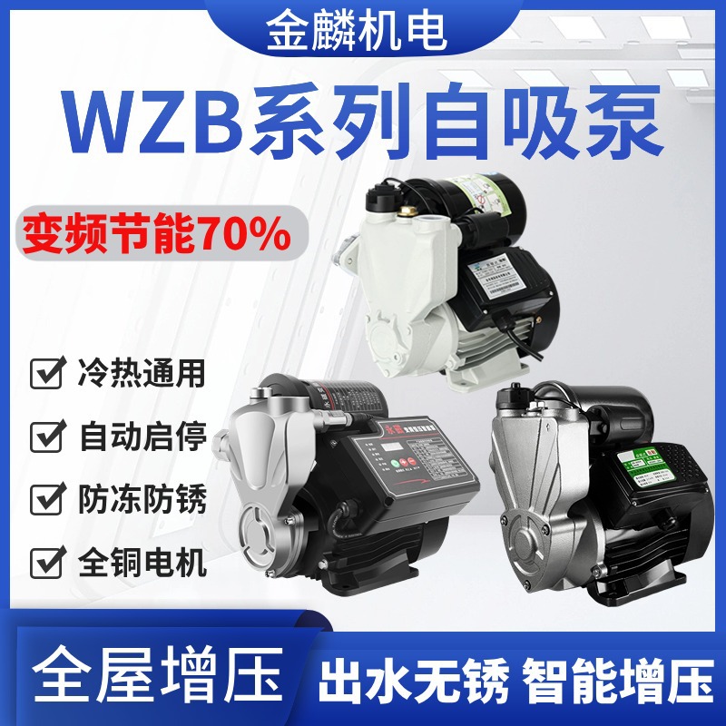 变频不锈钢增压泵家用自来水加压泵全自动静音220V管道自吸泵抽水