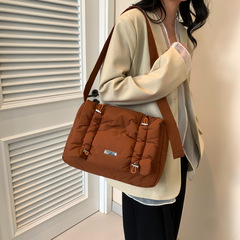 2024新款時尚簡約棉服包包女包韓版高級質感單肩包休閒百搭斜挎包