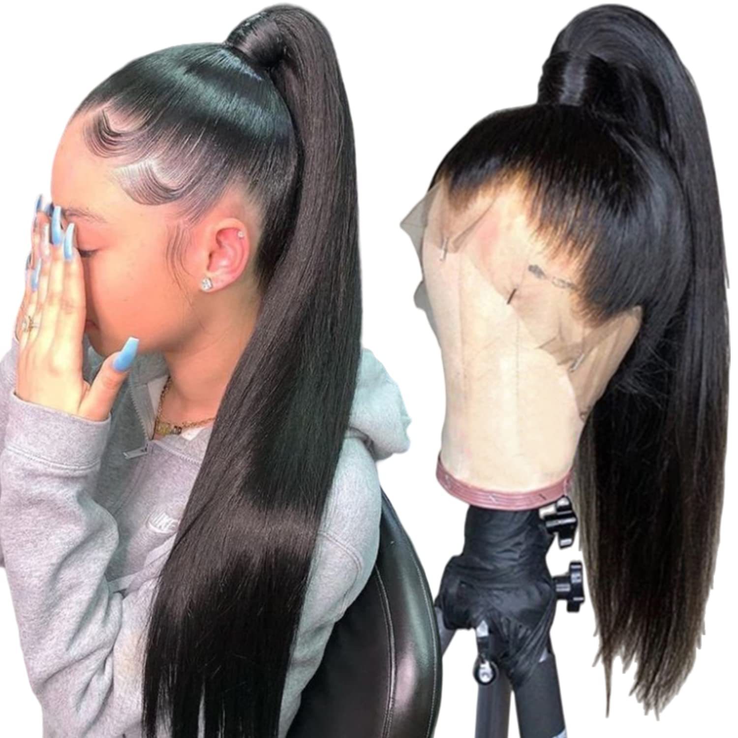 180g Weight Full Head Wigs Wig & Hair Extension Type Wigs Wig Accessories European And American Style Wig 360 Full Lace Human Hair Wig Human Hair Wig Lace Hood