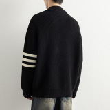 2026秋季青少年运动风腈纶针织衫宽松长袖圆领透气毛衣外套，男装针织衫/毛衣，星座614