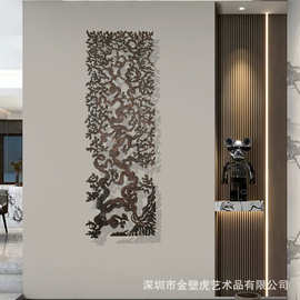 金属荷叶壁挂  不锈钢葡萄串壁饰  售楼处会馆别墅墙面发财树挂件