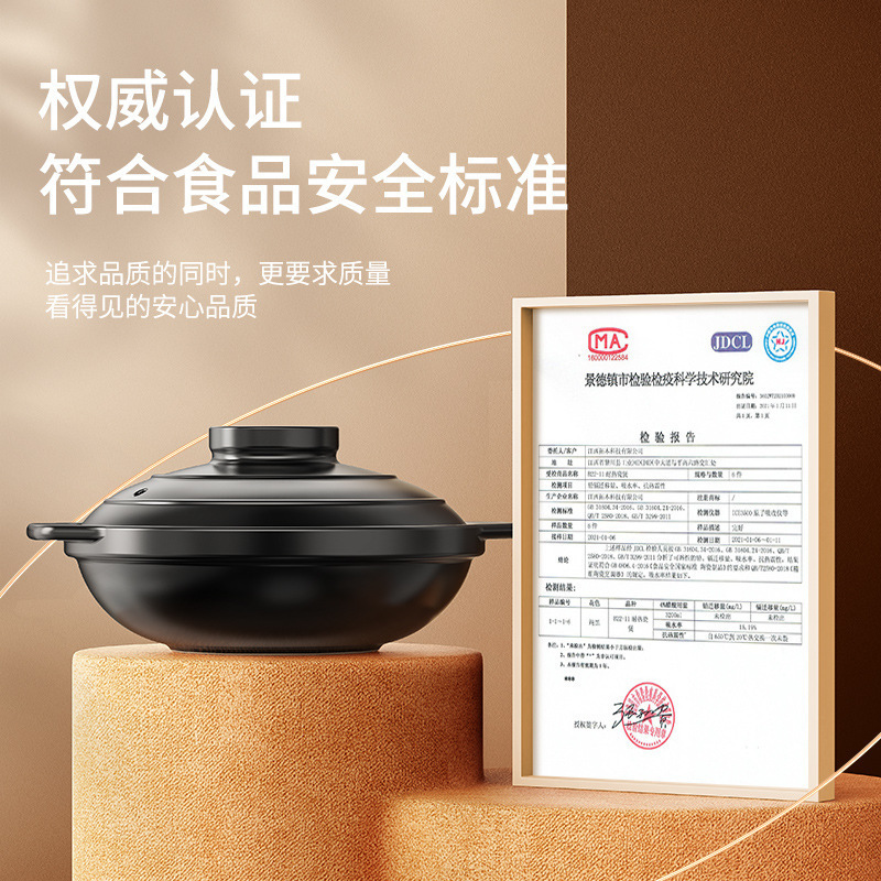 casserole doméstico de gas resistente a altas temperaturas cocina de cerámica cocina de arroz para niños cocina de gas micro compresión cocina de arena comercial image 5