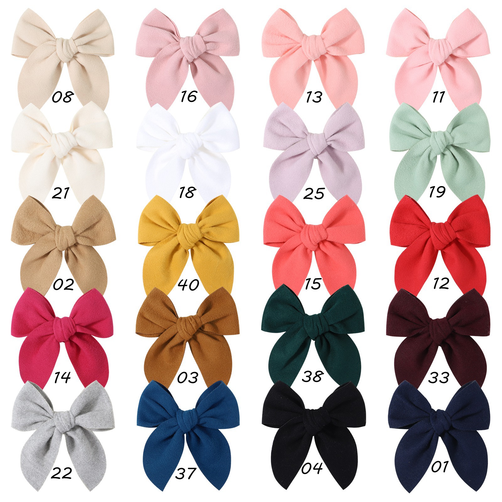 Hair Clip Hair Accessories Type Fashion Solid Color Cloth Bowknot Hair Clip