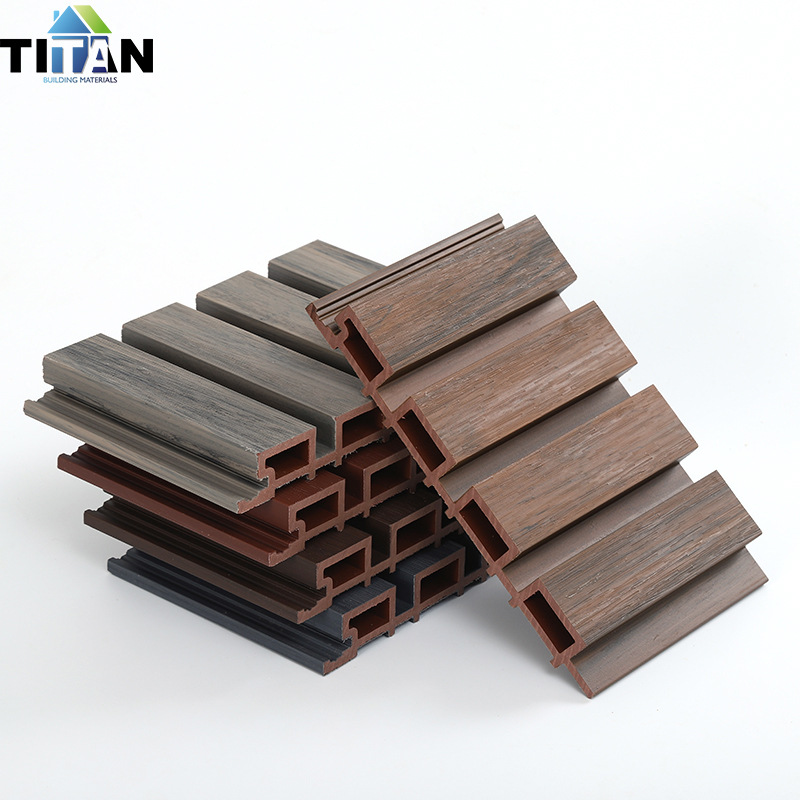 Wpc cladding Gran Muralla cubierta de madera ecológica alta Gran Muralla Tablero de pared de techo crudo