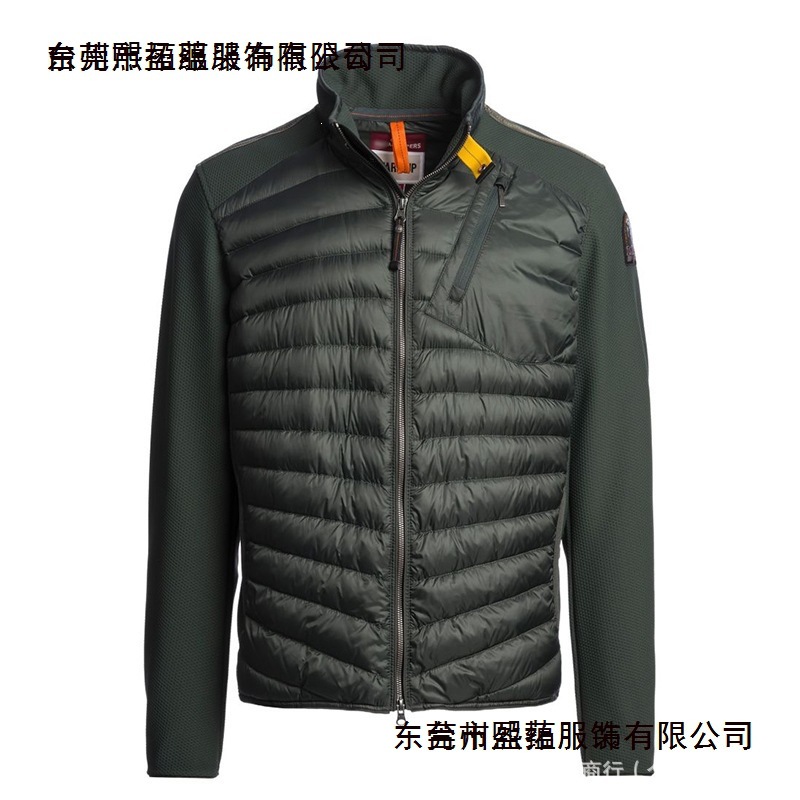 MAMERELO 跨境高版本跳伞男士潮牌绗缝羽绒服连帽拉链白鸭绒加厚