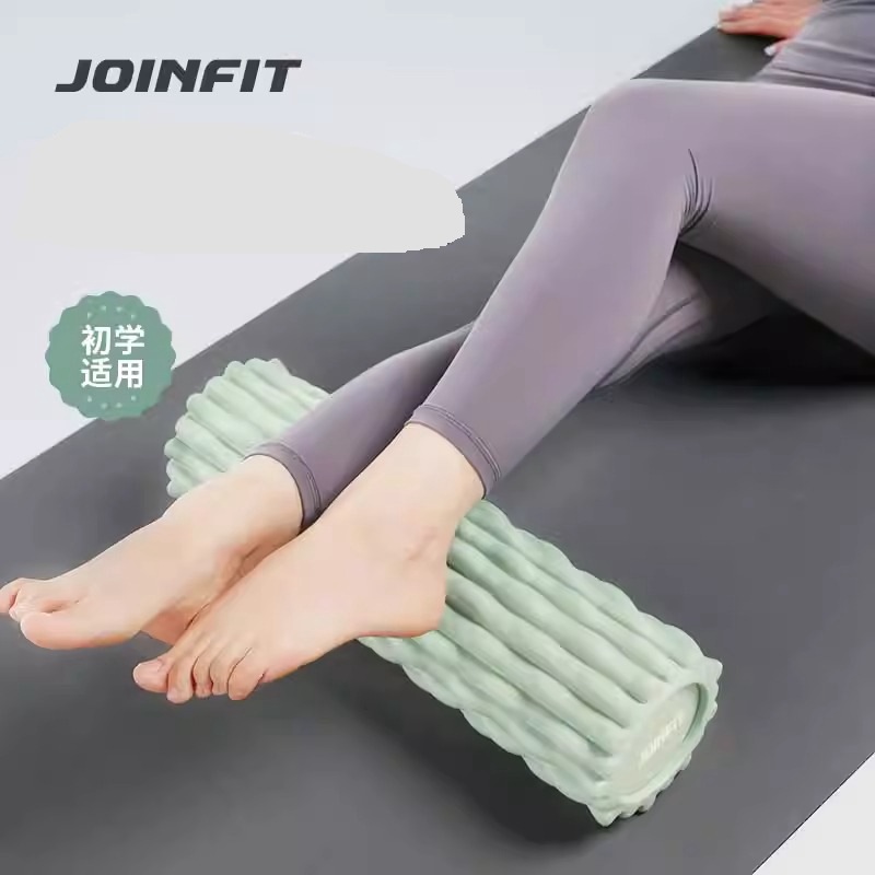 JOINFIT solid foam shaft wolf tooth stick massage roller calf muscle relaxation roller fascia yoga roller