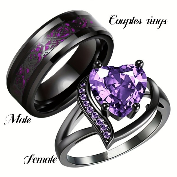 men's blue fashionable women's ring stainless steel