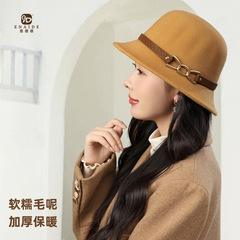 帽子女秋季透气遮阳防晒百搭小香风名媛户外休闲法式赫本风渔夫帽