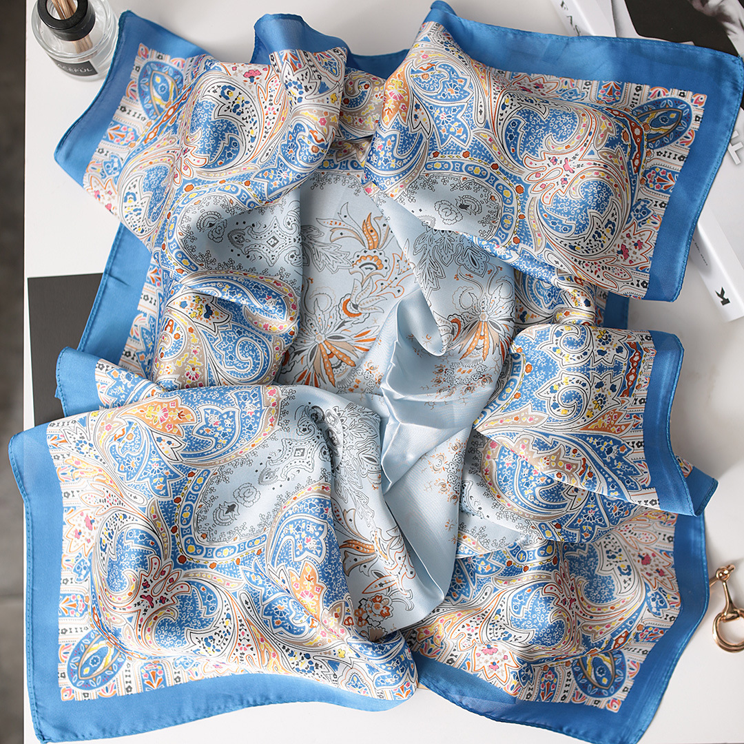 Diadema versátil coreana para mujer, seda nueva cuadrada pequeña de 70cm, estilo fino de primavera y otoño, combinado con moda decorativa_voghion.com