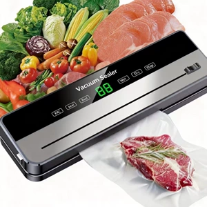 [抽真空封口机食品包装机跨境小型家用厨房食品保鲜机封口一体机]