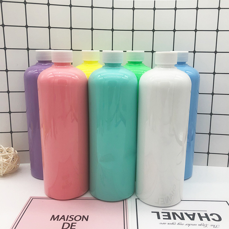 500ml流体画颜料丙烯液态细胞熊创意流动批发流体艺术