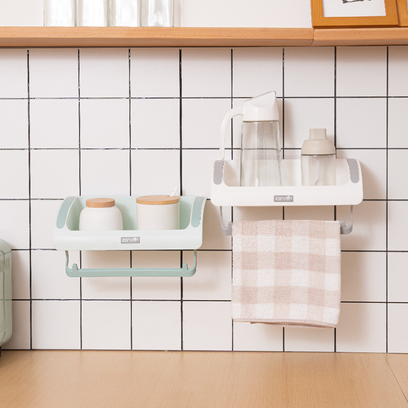 Revitalizing bathroom shelf without drilling toilet washbasin sink bathroom wall-mounted hanging kitchen storage rack