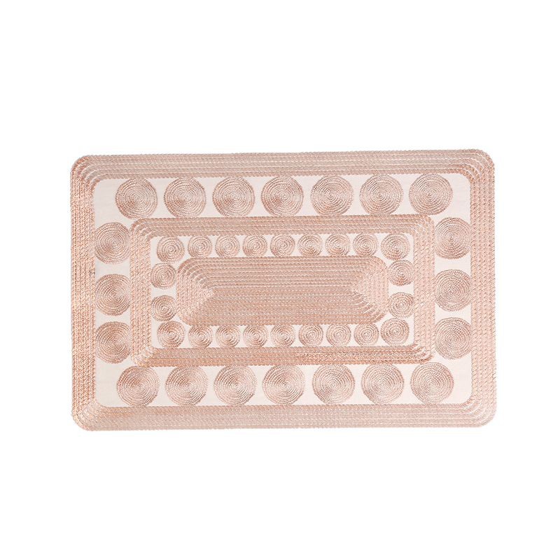 Alfombra cuadrada hueca alfombra europea simple alta alfombra occidental impermeable a prueba de agua alfombra de tazas de PVC INS bandera de mesa de aire al por mayor