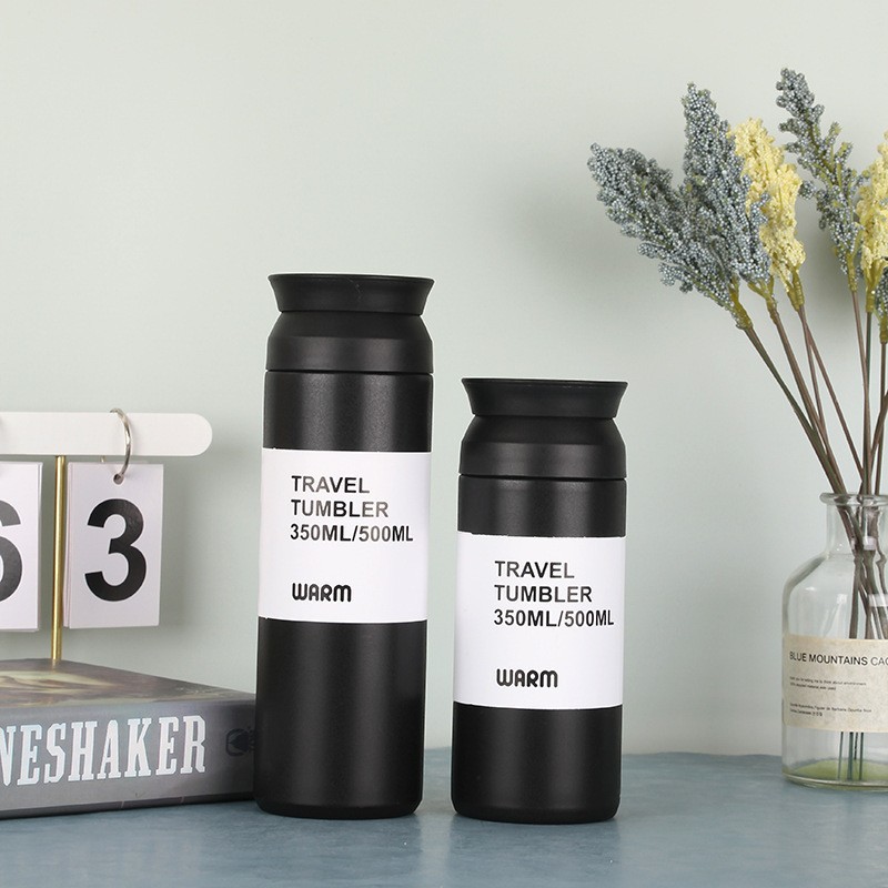 Taza creativa de acero inoxidable 304 con mango aislado portátil para café y agua Amazon