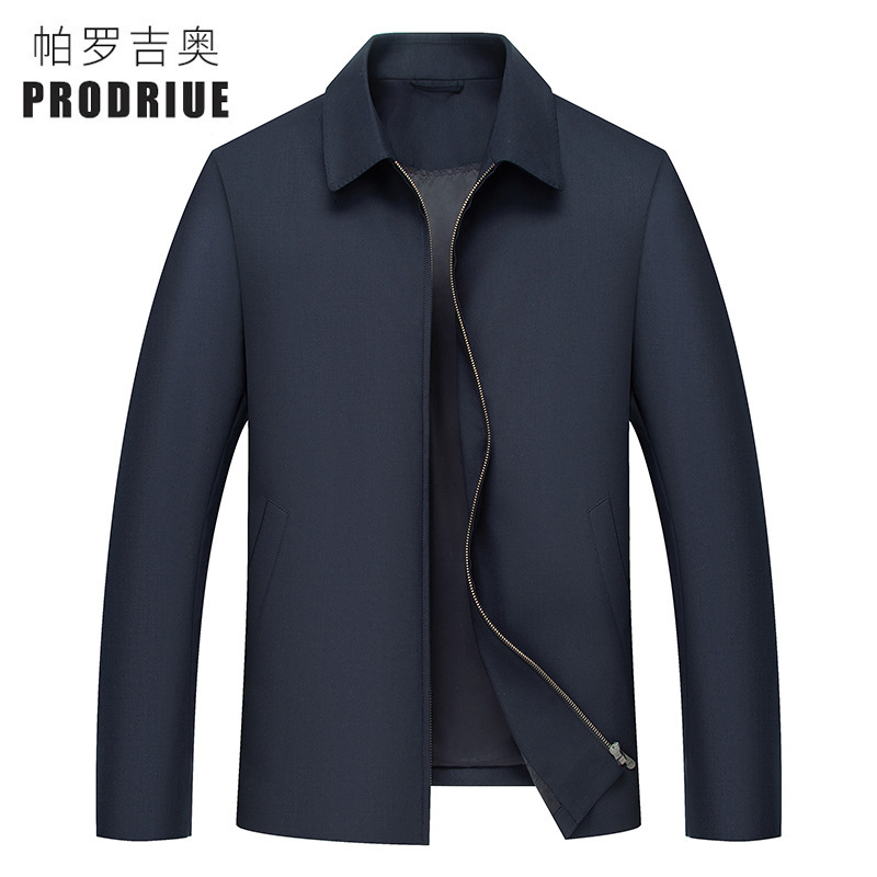 in stock Executive Jacket Men's Autumn and Winter New Casual Business Worsted Wool Mulberry Silk Coat Jacket