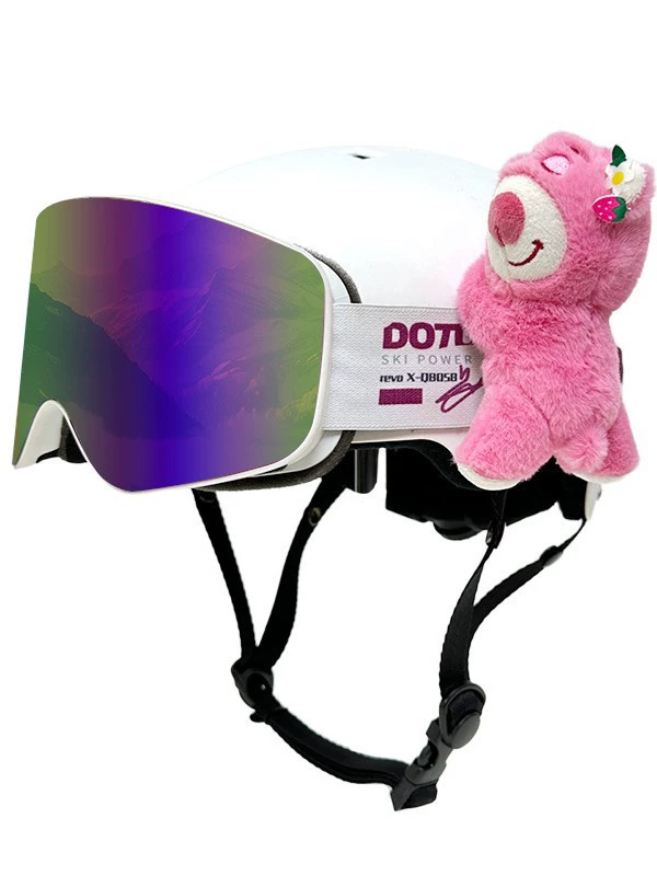 Ski doll, plush cartoon glasses, cute children's equipment