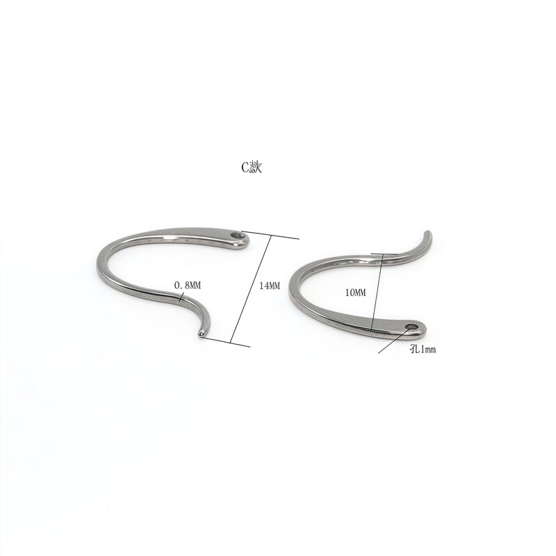 ステンレス製の耳掛けとリング付きの半製品の耳掛けを卸売りします。|undefined