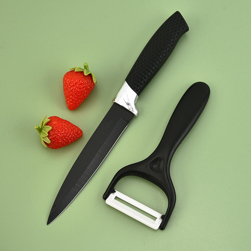New Model Net Handle Four-Piece Kitchen Stainless Steel Painted Chef Knife Sharp Meat Cutting Knife Skinning Fruit Knife