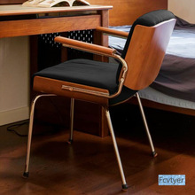 米澳拉餐椅化妆办公复学习扶手实木柏林房凳子家用中古法式椅靠背