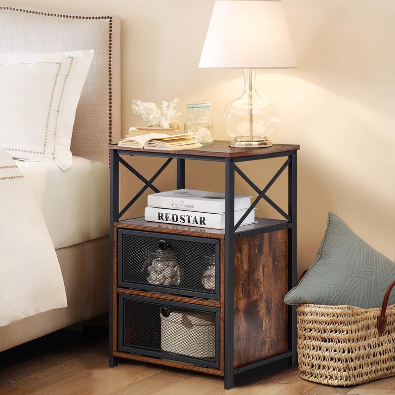With 2 Doors Tea Table Narrow Space Side Table Bedroom Nightstand with Storage Space Table Living Room Sofa Side Coffee Table With 2 Doors Tea Table Narrow Space Side Table Bedroom Nightstand with Storage Space Table Living Room Sofa Side Coffee Table