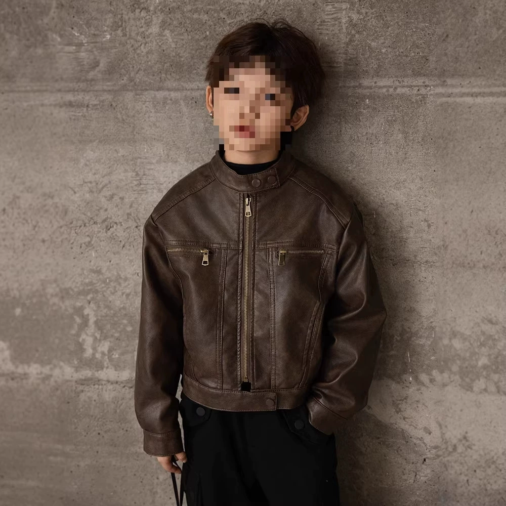 Осеннее термобелье для мальчиков, детская полупролеглая стеганая fashionable jacket для подростков, корейский стиль
