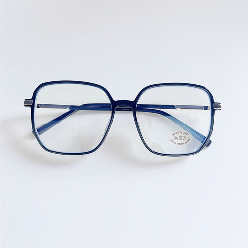 New stylish large frame blue light blocking glasses with TR metal hybrid frame, unisex glasses frame