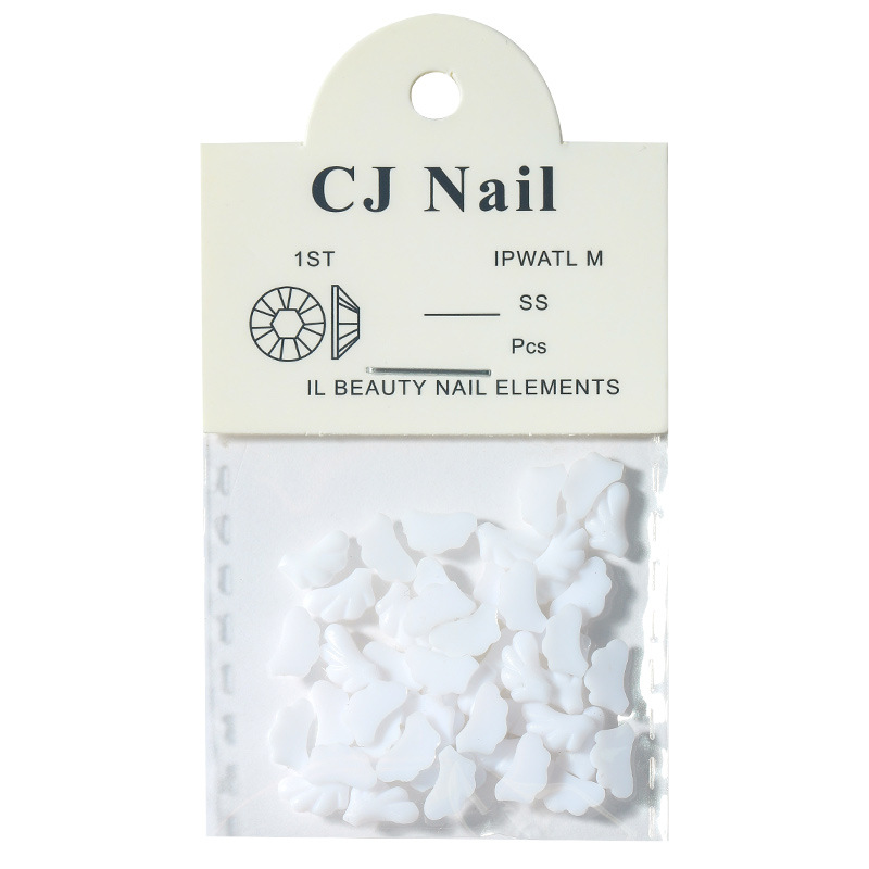 Manicura mini alas pequeñas joyas alas de Ángel resina tridimensional linda chica decoración de uñas Blanco 50 piezas mezcladas