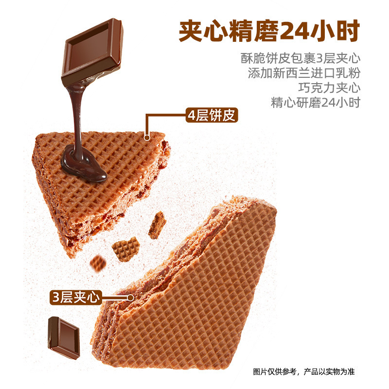 上海のおばさん風香ばしくサクサクのチョコレートウエハース豆乳ビスケット、1箱8.9元、豆の香りが美味しい|undefined