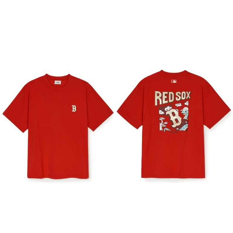 クロスボーダーMLB新ロゴ刺繍ファッション半袖フルプリントルーズTシャツ男性と女性用、ドロップシッピング|undefined