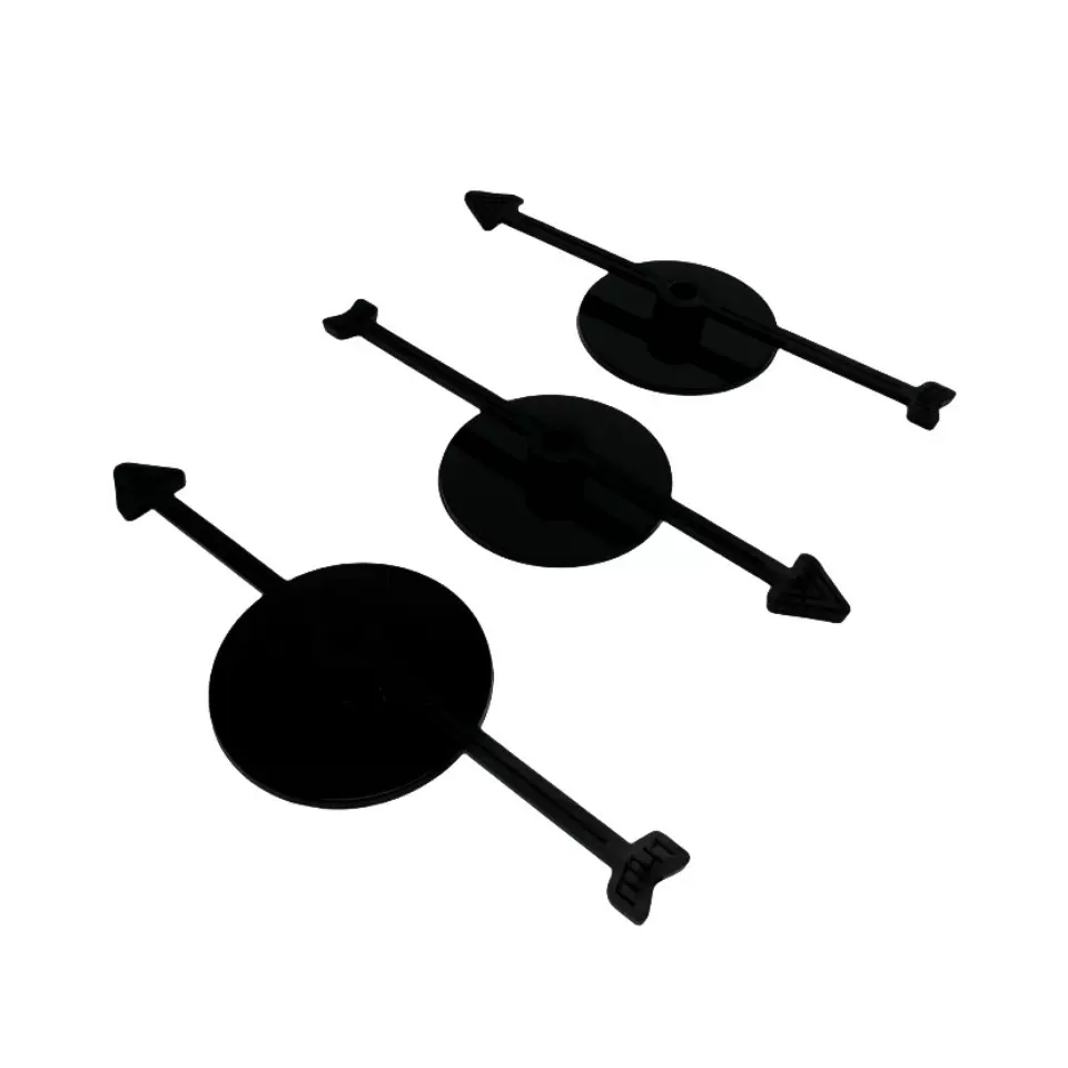 跨境热销塑胶PP 10CM 圆形旋转指针桌面游戏配件黑色玩具卡片指针