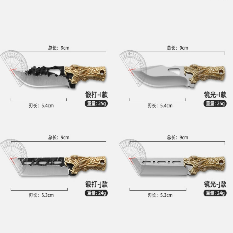 Brass travel handheld pocket knife, keychain