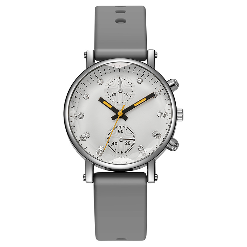 Student Fresh New Quartz Electronic Women's Silicone Tape Watch_voghion.com